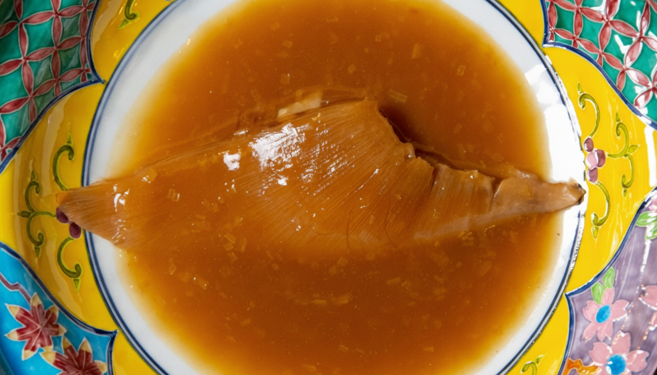 気仙沼産、フカヒレの姿煮。